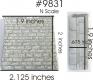 Stone Rectangular Bridge Pier 2-Pack