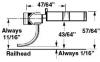 Medium Overset Shank Metal AAR Type “E” Coupler w/ Plastic Box