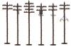 Scale Telephone Poles -  Assorted