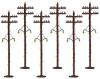 Scale Telephone Poles - Lighted
