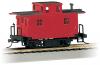 Red Painted Unlettered Bobber Caboose