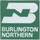 Burlington Northern Metal Sign