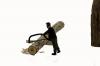Logger Bucker #1 Cutting with Bow Saw
