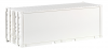undecorated white 20' smooth side container