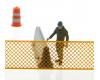 Orange Construction Fencing (four sections)