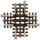 3-rail 90° crossing