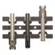 3-rail 1.25" straight 4-pack