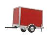 Red Single Axle Box Trailer