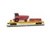Union Pacific Three Flat Car Pack with Farming Equipment