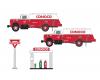 Conoco IH R-190 Tank Truck & Service Station Sign and Gas Pump Island