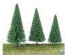 Pine Trees 3-3/8" to 5-1/2"  with Pin Base (10 pieces)