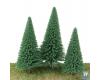 Pine Trees 3-3/8" to 5-1/2"  with Pin Base (10 pieces)