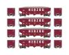 Herzog 40' 3-Bay Ribbed-Side Open Hopper 4-Pack #1