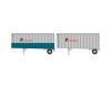 Transcon Two 28' Wedge Trailers With Dolly