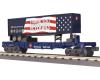 Montana Rail Link flatcar with 40' Veterans trailer