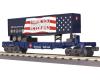 Montana Rail Link flatcar with 40' Veterans trailer