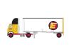 Estes Freightliner with 28' wedge trailer