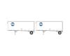 Motor Cargo 28' wedge trailers with dolly