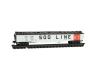 Soo Line 50' steel side 14 panel fixed end gondola w/ low cover #67653