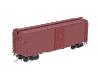 Undecorated 1950-1953 Narrow Tab 40' PS-1 Boxcar w/ 6' Youngstown Door