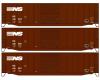 Norfolk Southern 50' Exterior Post Steel Box Car 3-Pack