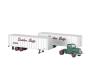 Canadian Pacific 1950s/60s truck cab with two piggyback trailers