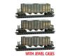 CSX Weathered 3-Pack Black Rock Train With Jewel Cases