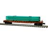 Norfolk Southern 60' flatcar with green pipe load