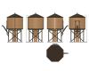 Non-Weathered Brown Unlettered Water Tower