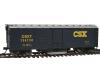 CSX 40' plug door track cleaning boxcar