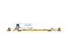 Trailer Train yellow 89' F89F TOFC flatcar #153958 w/ 40' ROCK trailer