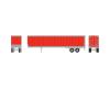 red 45' smooth side trailer