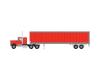 red Kenworth tractor with 45' trailer