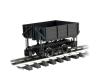 Black "L" Ore Wood Side Dump Car-Metal Wheels