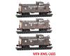 Southern Pacific Weathered Caboose 3-Pack With Jewel Cases