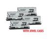 Burlington Northern 4-Car Runner Pack With Jewel Cases