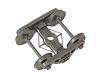 O-Scale 2 Rail A.S.F. 100-Ton Roller Bearing Metal Trucks 1-Pair