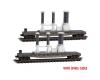 Rio Grande weathered flatcar 2-pack with power load