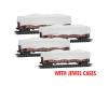 Soo Line 3-Bay Hopper With Tarps 4-Pack With Jewel Cases