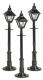 O square black street lamp set