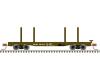 Milwaukee Road 45' logging flatcar #58329