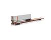 Kansas City Southern F89F 89' Flat Car #8580 With 45' Trailer