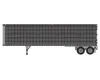 unlettered silver 40' corrugated trailer
