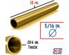 round brass tube 5/16" OD x 0.014" Wall x 12" Long