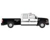 Ford F-350 crew cab pickup truck - Police black & white