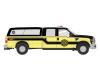 Ford F-350 crew cab pickup truck - Fire Chief yellow with utility cap