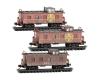 Atchison Topeka & Santa Fe Weathered Caboose 3-Pack