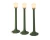 green classic street lamps (3-pack)