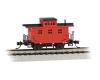 Unlettered Painted Red Old-Time Bobber Caboose