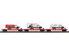 Donald J. Trump 3-car flatcar with truck load set